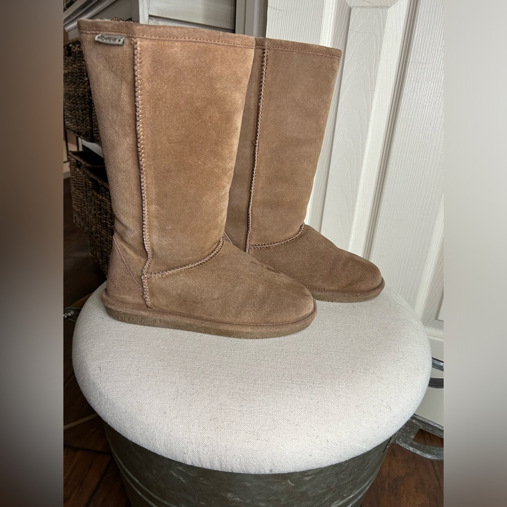 Bear Paw Sherpa Sheep Skin Wool Warm Winter Boots Sz 7